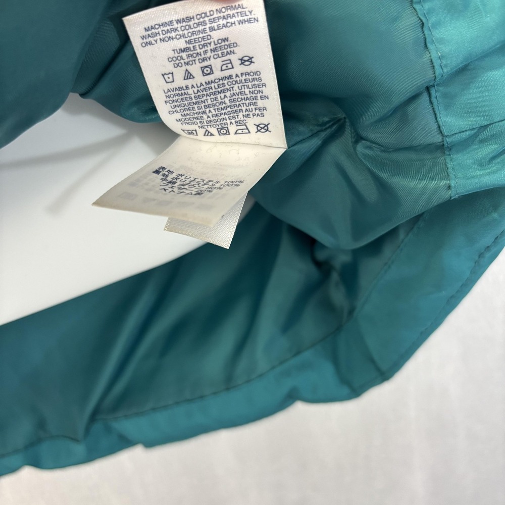 Lands' End Quilted‎ Down Puffer Vest Womens Small Teal Blue Insulated Zip Up - Picture 14 of 16